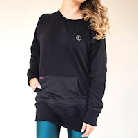 Polera Oversized Kinetix K Negra Mujer